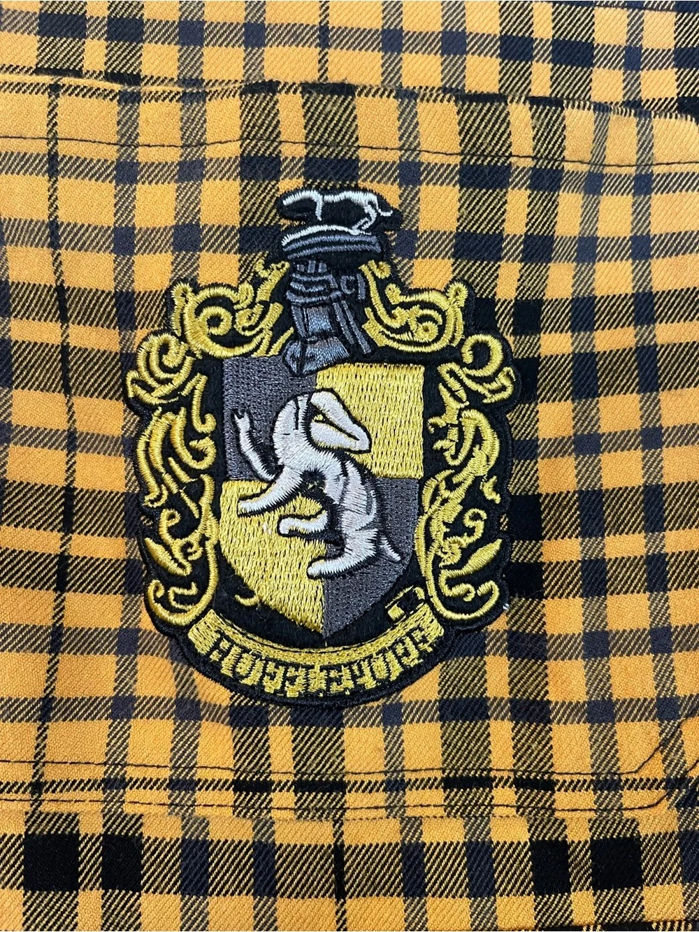 Hufflepuff Yellow Plaid Dress Costume